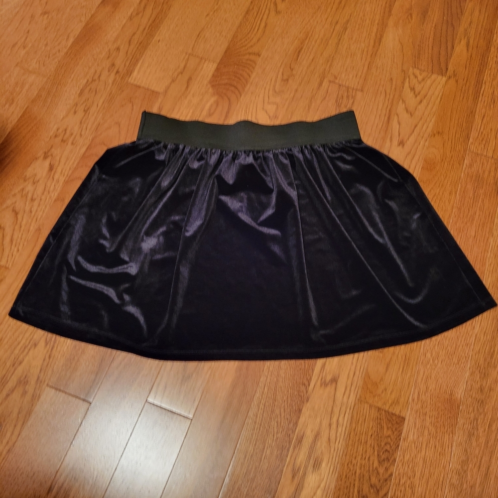 Black velvet skirt